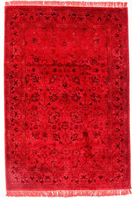 Alfombra Vintage - 180 x 124 cm - rojo
