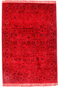 Alfombra Vintage - 180 x 124 cm - rojo