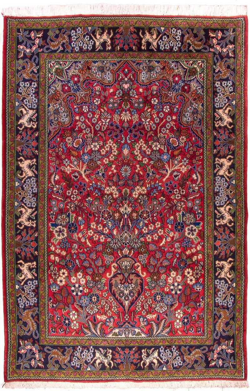 Alfombra persa - Ghom - 200 x 140 cm - rojo