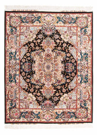 Alfombra Persa - Tabriz - Real - 200 x 150 cm - azul oscuro