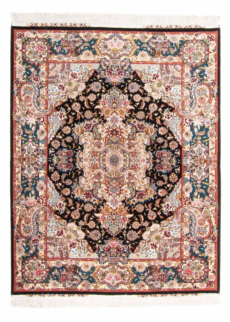 Alfombra Persa - Tabriz - Real - 200 x 150 cm - azul oscuro