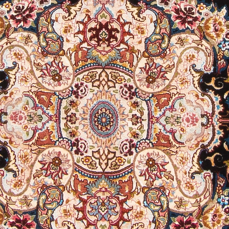 Alfombra Persa - Tabriz - Real - 200 x 150 cm - azul oscuro