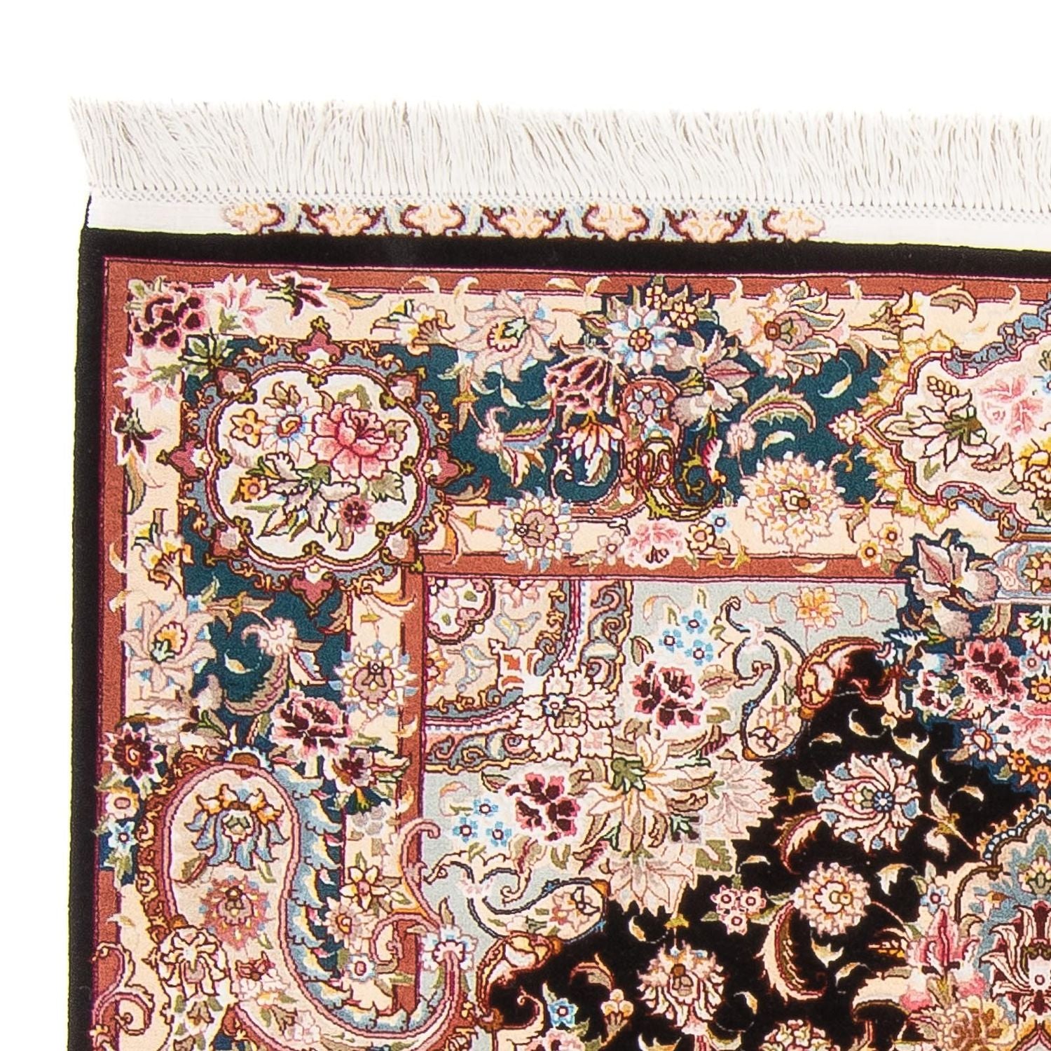 Alfombra Persa - Tabriz - Real - 200 x 150 cm - azul oscuro