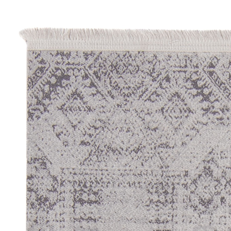 Alfombra moderna - 150 x 76 cm - plata