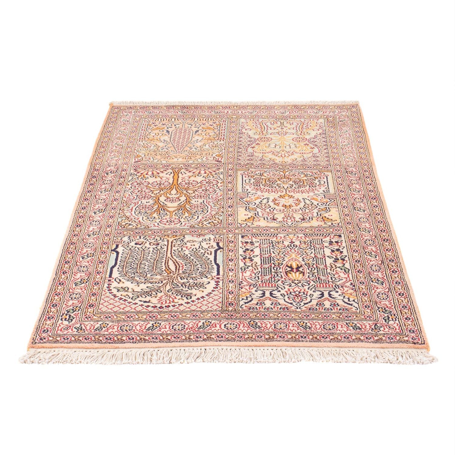 Alfombra de seda - Seda de Cachemira - 119 x 79 cm - multicolor
