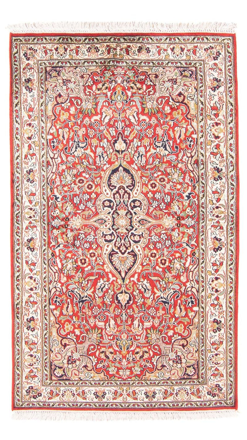 Alfombra de seda - Seda de Cachemira - 162 x 90 cm - rojo