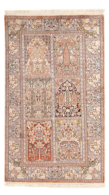 Alfombra de seda - Seda de Cachemira - 148 x 92 cm - multicolor