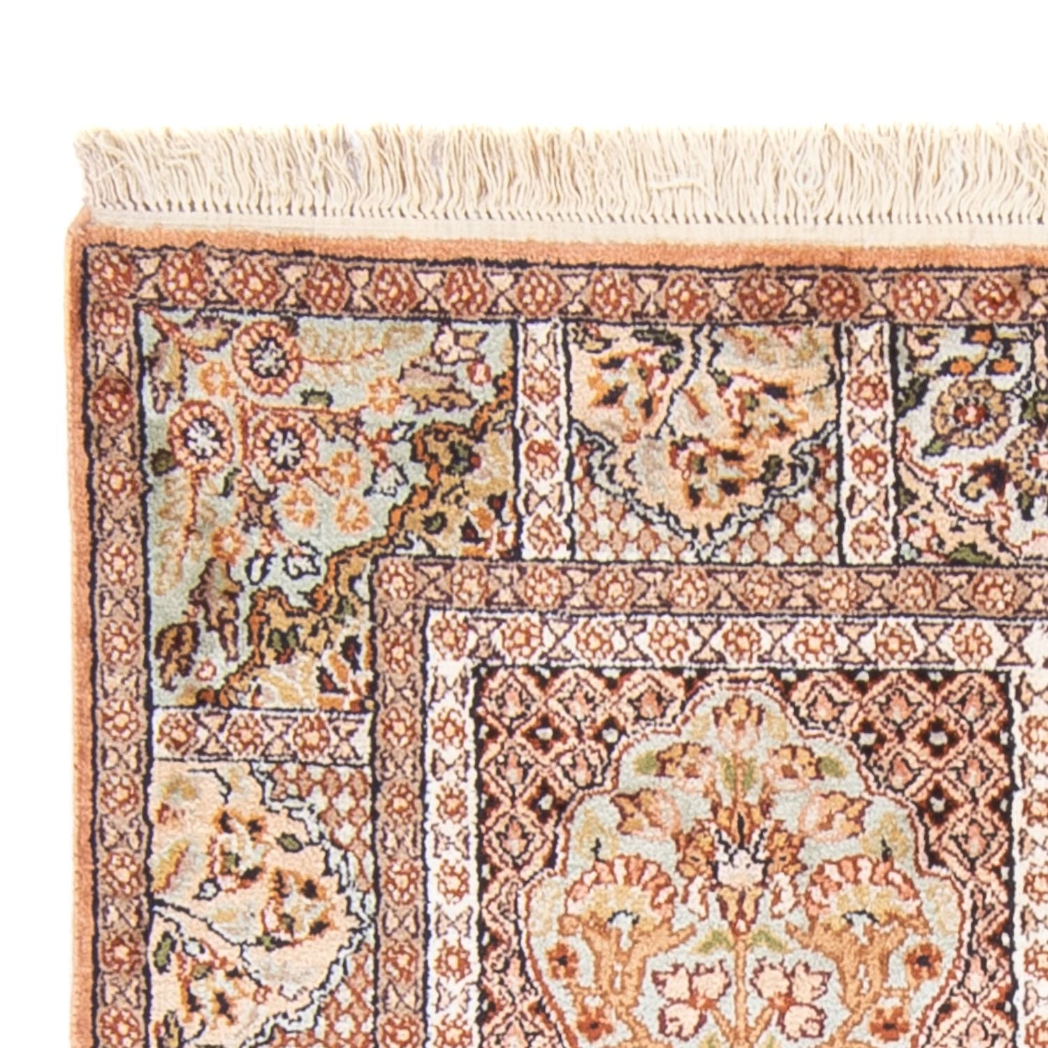 Alfombra de seda - Seda de Cachemira - 148 x 92 cm - multicolor