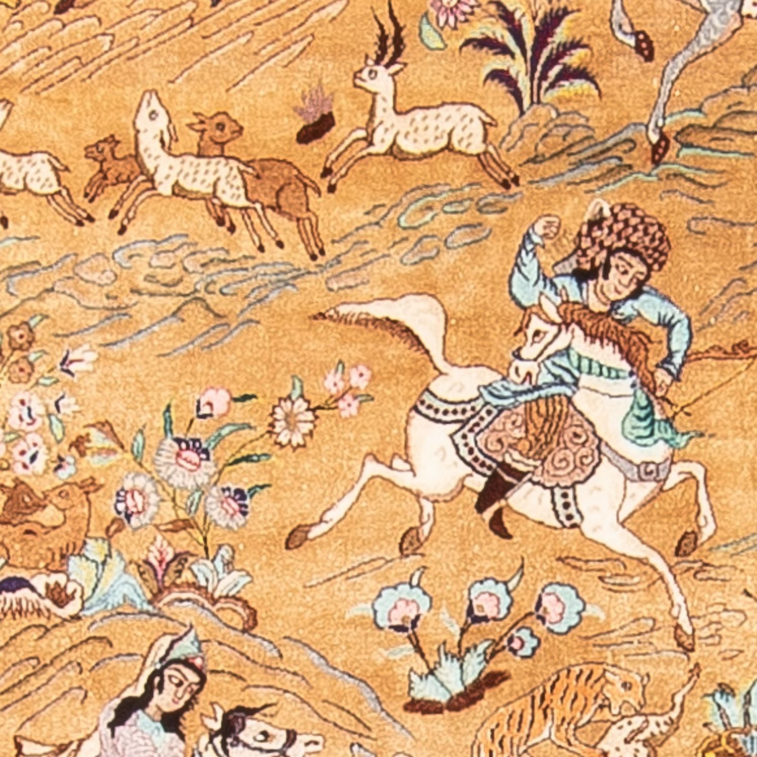 Alfombra de seda - Ghom Seda - Prima - 156 x 100 cm - oro