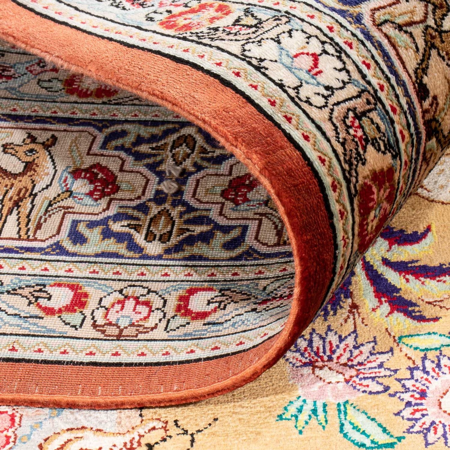 Alfombra de seda - Ghom Seda - Prima - 156 x 100 cm - oro