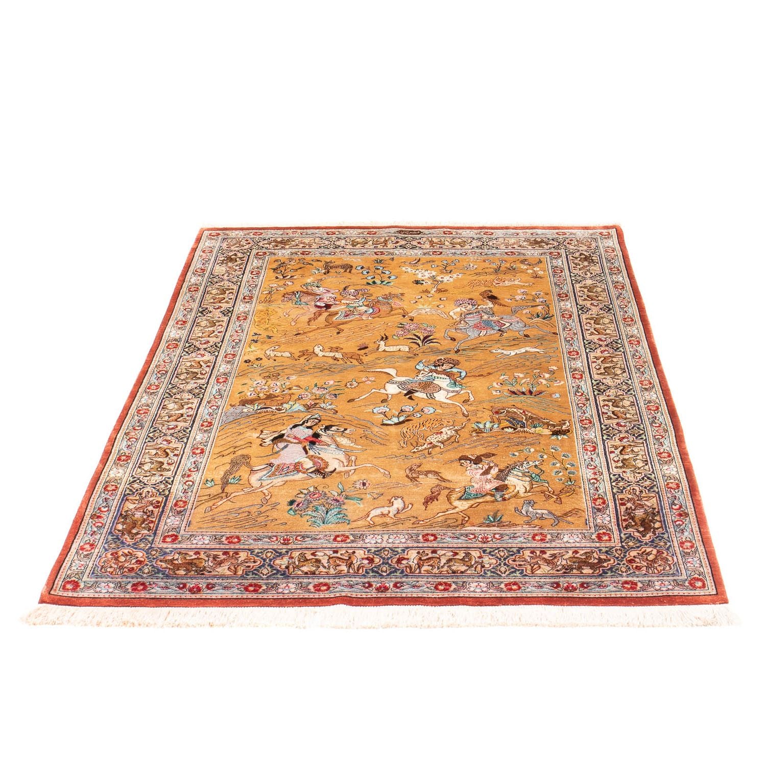 Alfombra de seda - Ghom Seda - Prima - 156 x 100 cm - oro