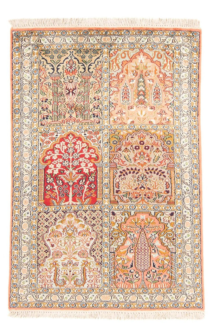 Alfombra de seda - Seda de Cachemira - 155 x 80 cm - multicolor