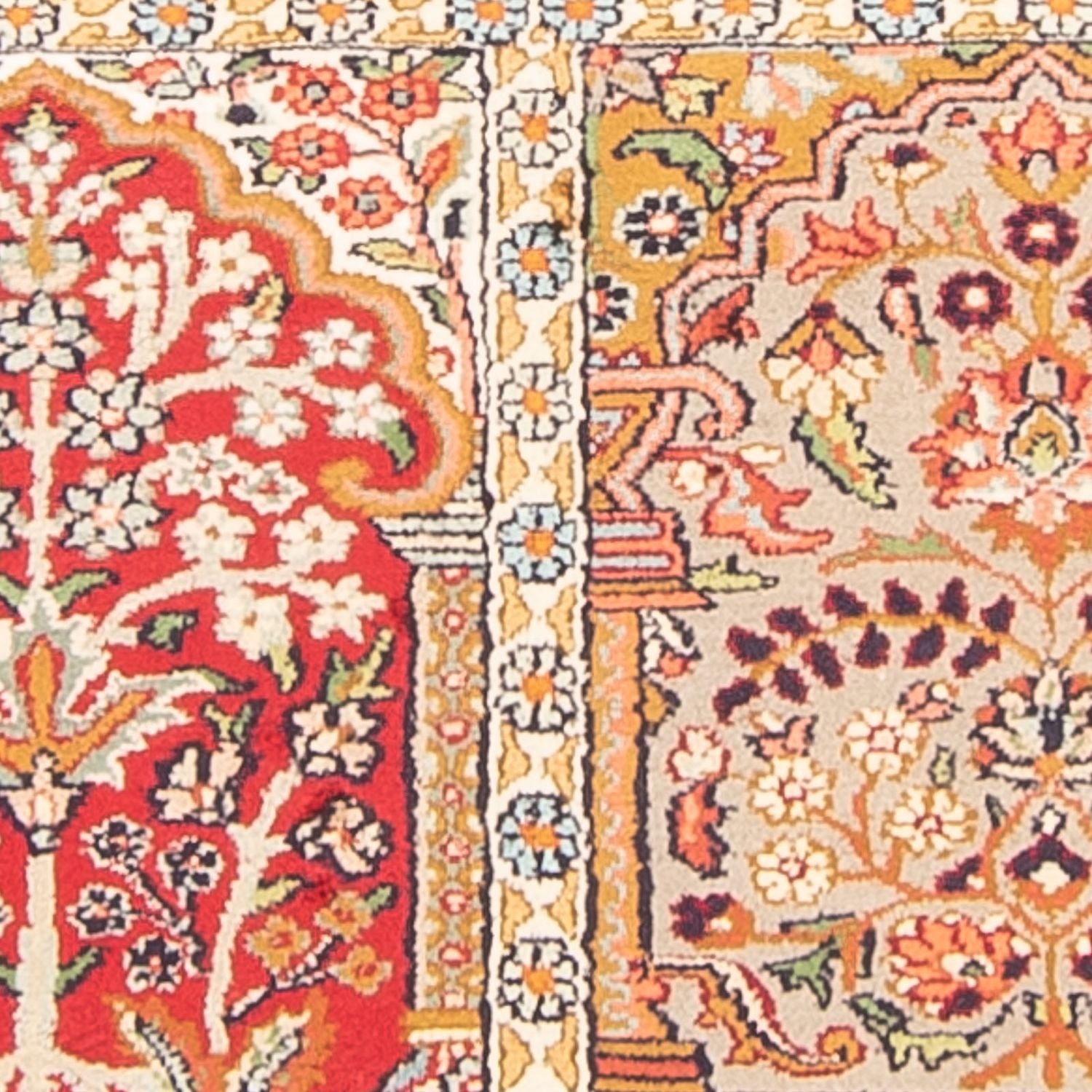 Alfombra de seda - Seda de Cachemira - 155 x 80 cm - multicolor