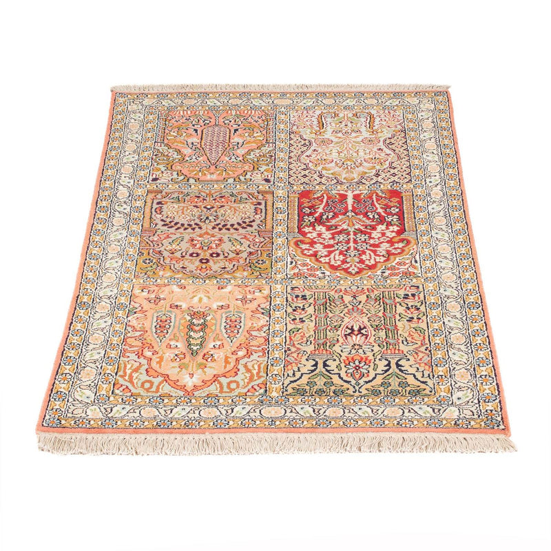 Alfombra de seda - Seda de Cachemira - 155 x 80 cm - multicolor