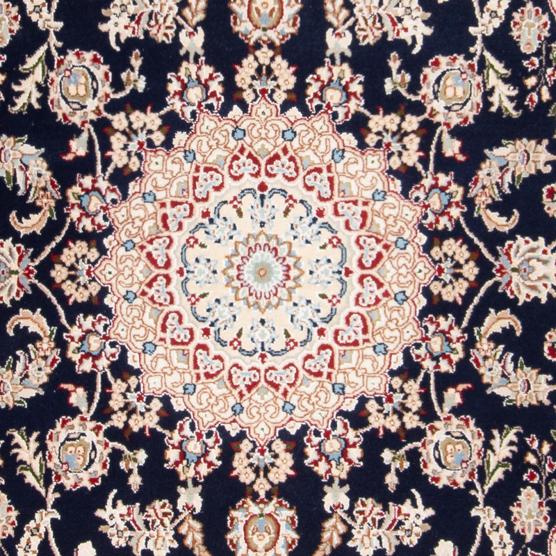 Alfombra oriental - Nain - Indus - 196 x 134 cm - azul oscuro