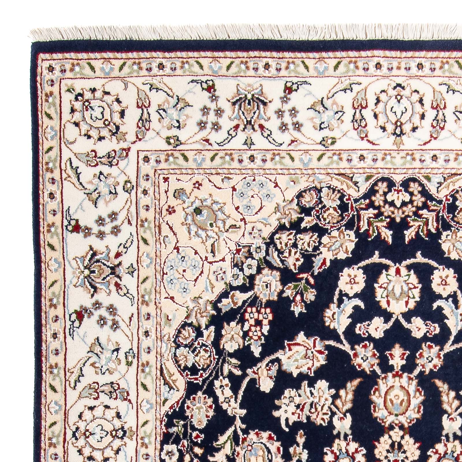 Alfombra oriental - Nain - Indus - 196 x 134 cm - azul oscuro