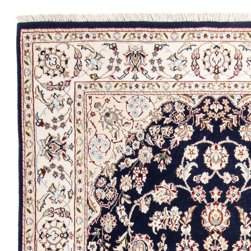 Alfombra oriental - Nain - Indus - 196 x 134 cm - azul oscuro