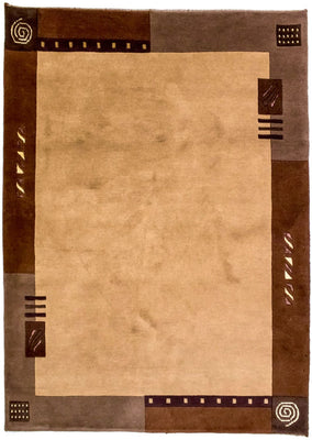 Alfombra de Nepal - 191 x 148 cm - marrón