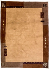 Alfombra de Nepal - 191 x 148 cm - marrón