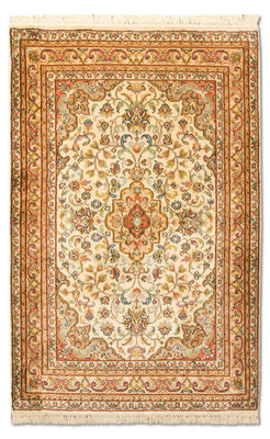 Alfombra de seda - Seda de Cachemira - 123 x 79 cm - beige