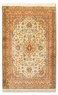 Alfombra de seda - Seda de Cachemira - 123 x 79 cm - beige