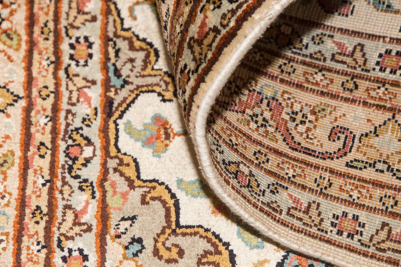 Alfombra de seda - Seda de Cachemira - 123 x 79 cm - beige