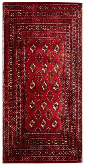 Alfombra Turkaman - 140 x 70 cm - rojo