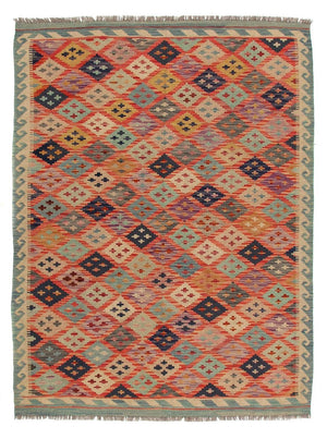 Alfombra Kelim - Splash - 197 x 148 cm - multicolor