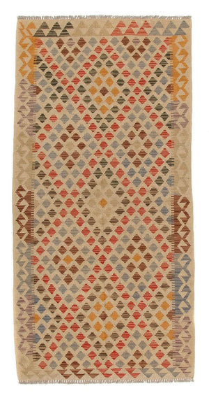 Alfombra de pasillo Alfombra Kelim - Splash - 198 x 97 cm - multicolor