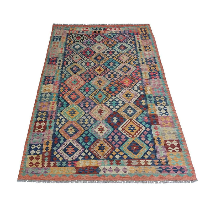 Alfombra Kelim - Splash - 295 x 203 cm - multicolor