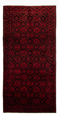 Alfombra persa - Nómada - 335 x 167 cm - rojo