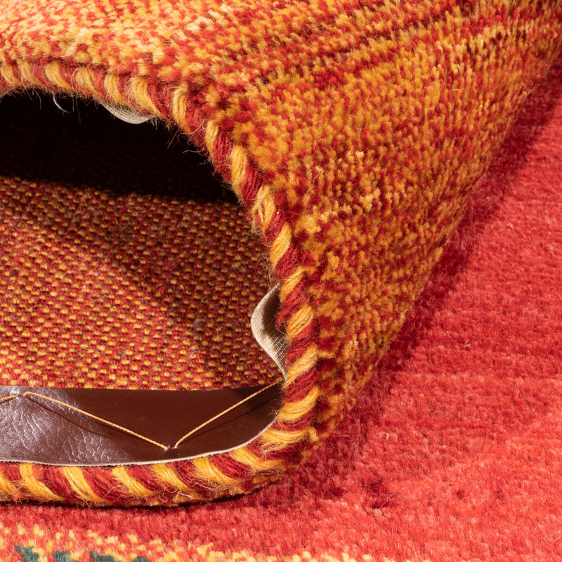 Alfombra Gabbeh - Loribaft Persa - 198 x 145 cm - rojo