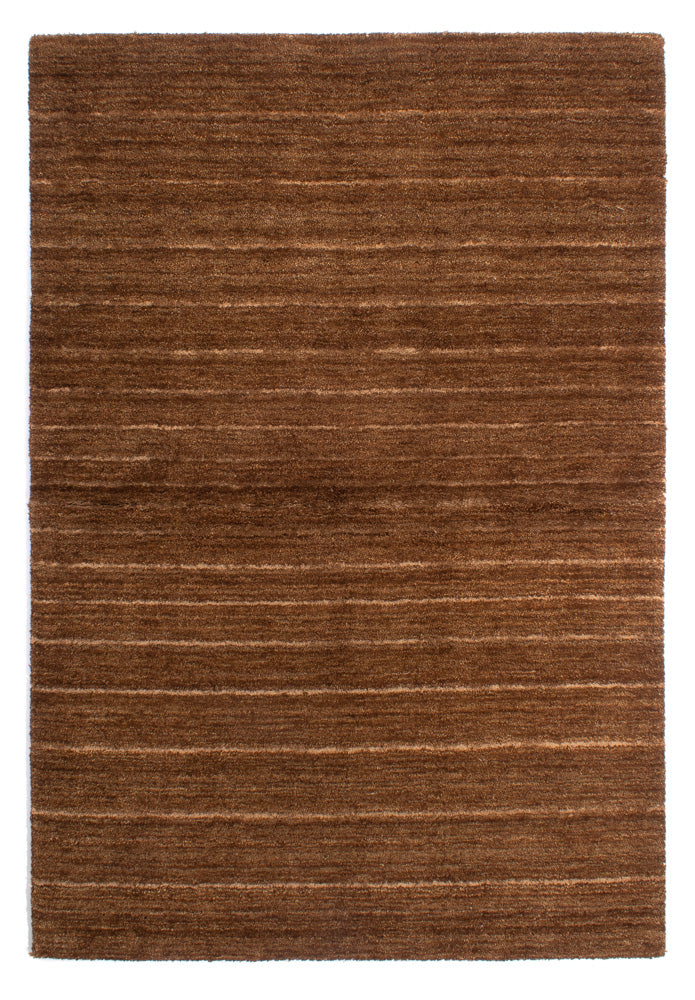 Alfombra de lana - 194 x 135 cm - marrón