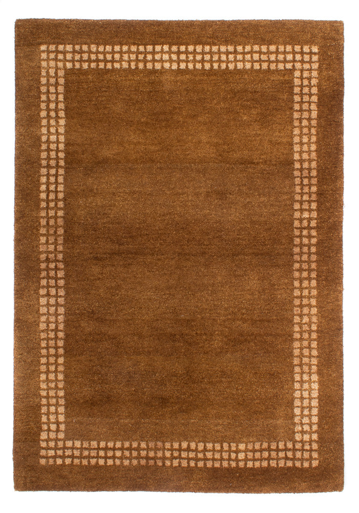 Alfombra de lana - 193 x 135 cm - marrón