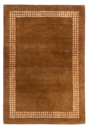 Alfombra de lana - 192 x 135 cm - marrón