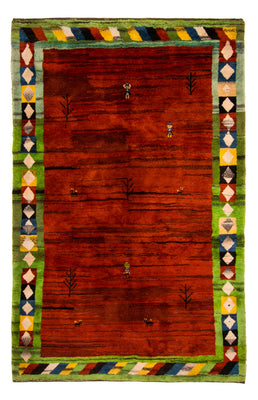 Alfombra Gabbeh - Indus - 322 x 215 cm - rojo
