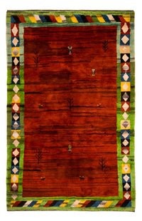Alfombra Gabbeh - Indus - 322 x 215 cm - rojo