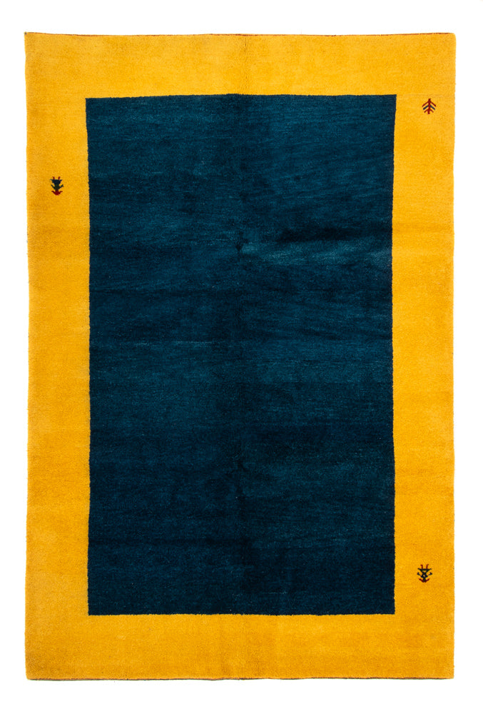 Alfombra Gabbeh - Indus - 290 x 194 cm - azul oscuro