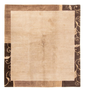 Alfombra de Nepal - Real cuadrado  - 204 x 198 cm - beige