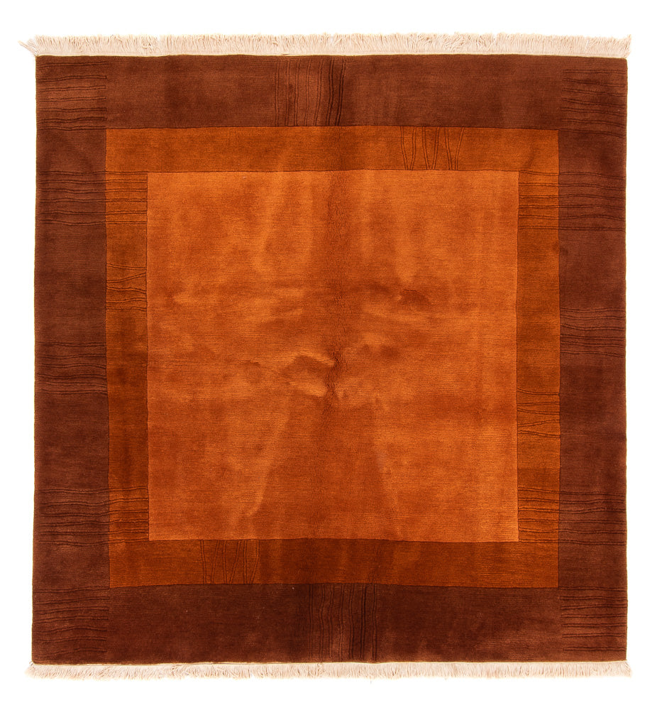 Alfombra de Nepal - Real cuadrado  - 205 x 203 cm - marrón