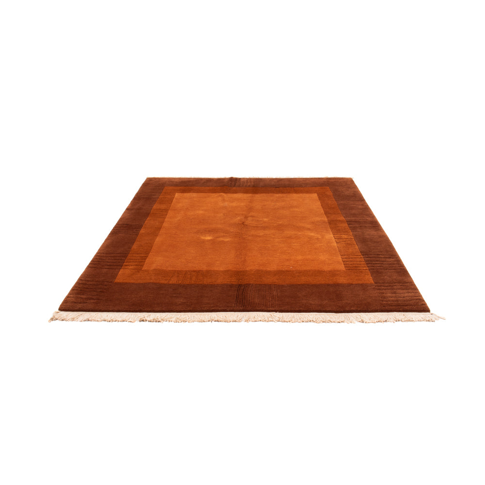 Alfombra de Nepal - Real cuadrado  - 205 x 203 cm - marrón