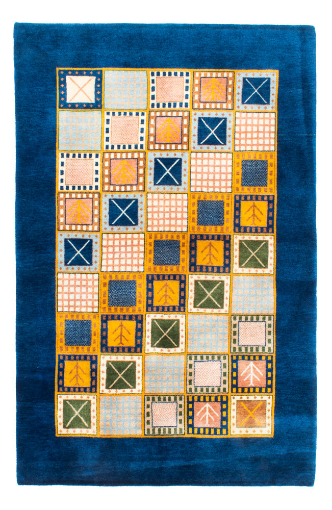 Alfombra Gabbeh - Loribaft Persa - 161 x 110 cm - azul