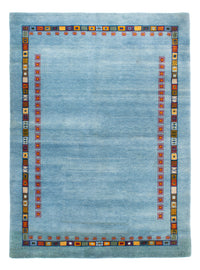 Alfombra Gabbeh - Loribaft Persa - 174 x 126 cm - azul claro