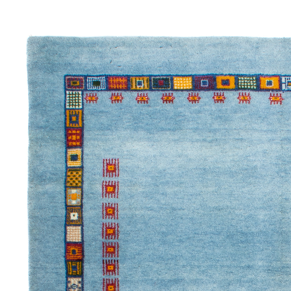 Alfombra Gabbeh - Loribaft Persa - 174 x 126 cm - azul claro