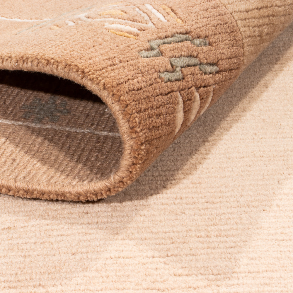 Alfombra de Nepal - Real - 184 x 124 cm - marrón