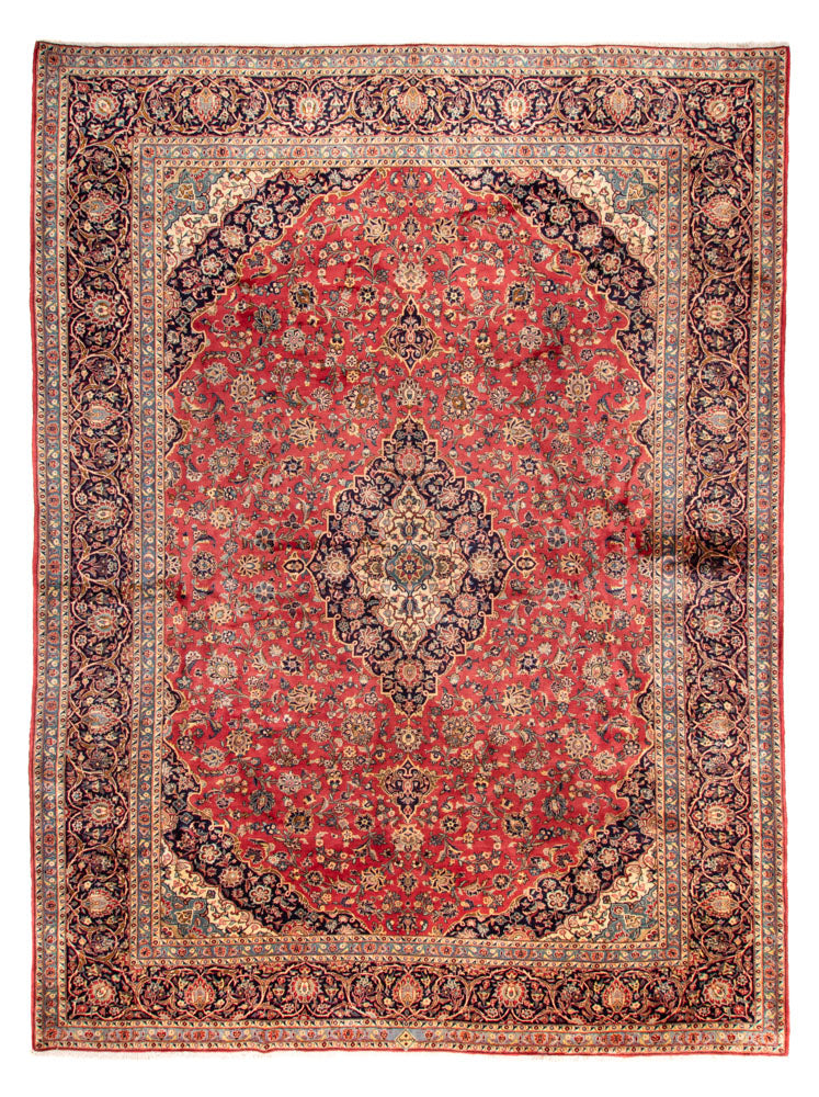 Alfombra persa - Keshan - Real - 407 x 301 cm - rojo
