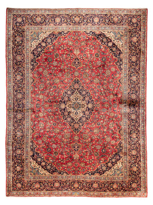 Alfombra persa - Keshan - Real - 407 x 301 cm - rojo
