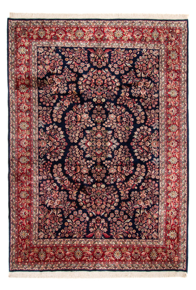 Alfombra oriental - Indus - 350 x 260 cm - azul oscuro