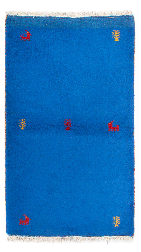 Alfombra Gabbeh - Indus - 160 x 90 cm - azul