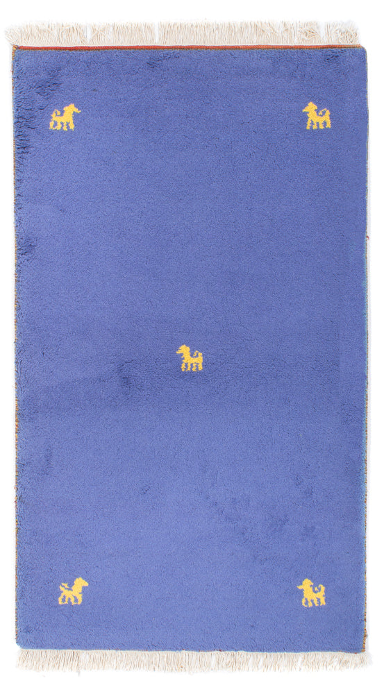Alfombra Gabbeh - Indus - 160 x 94 cm - azul